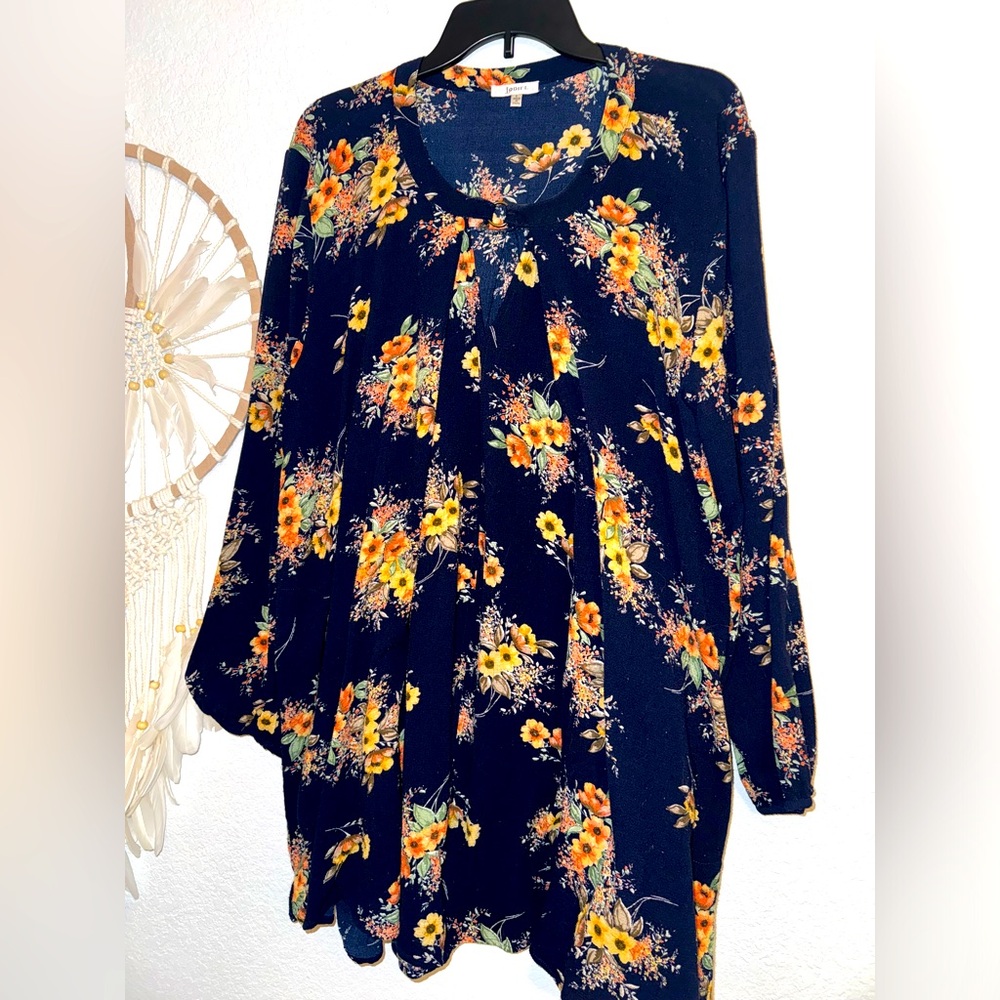 Jodiful boho navy floral dress size Large